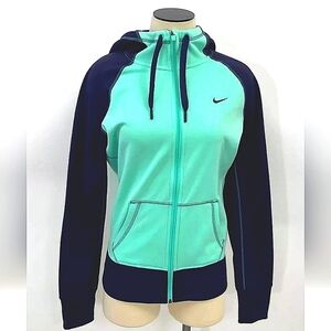NEW W/O TAGS NIKE two-tone performance therma- fit full zippered jacket HOODIE